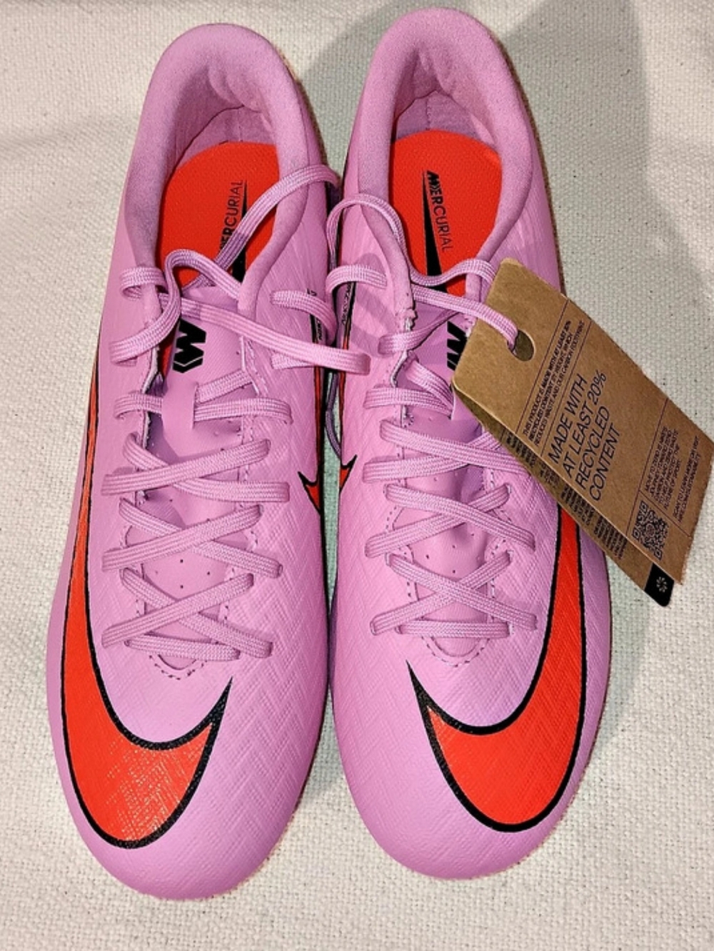 Nike Mercurial Soccer Cleats Pink Girls US 6.5 NWT